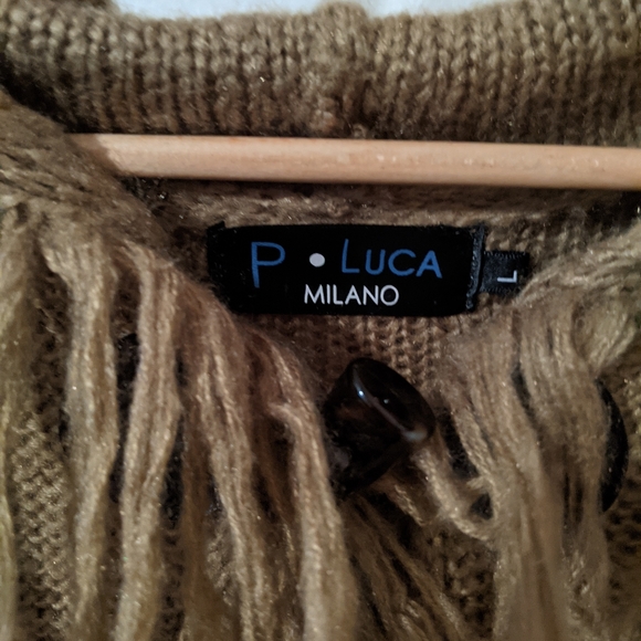 60's 70's vibe Boho fringe hooded longline sweater - Picture 3 of 8